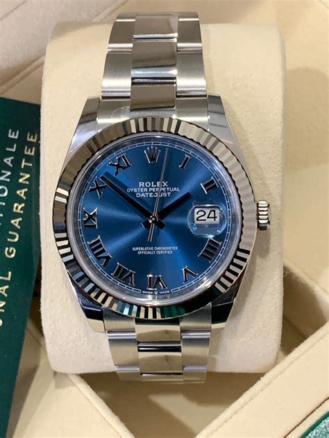 rolex damen blaues zifferblatt|rolex datejust 41.